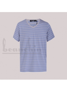 挚爱条纹IIV领短袖衫12V01