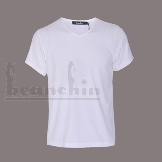 超细木代尔V领短袖衫12V04