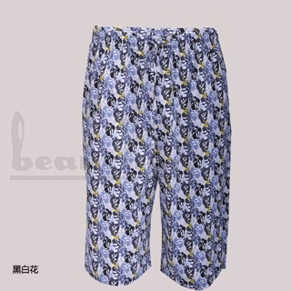 印花梭织家居中裤14D12