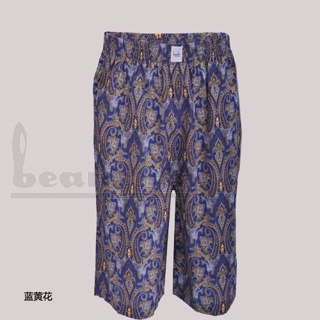 印花梭织家居中裤13D12